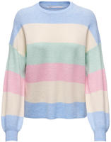 ONLY Strickpullover "ONLATIA L/S STRIPE PULLOVER KNT NOOS" Viskosemischung, regular