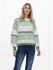 Only Adina Life O Neck Sweater (15257667) silt green/pattern cloud dancer/sea spray/bich