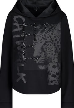 Monari Sweatshirt mit Leopardenkopf (807665) black