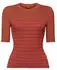 Esprit Kurzarmpullover mit Streifen (073EE1I302) terracotta
