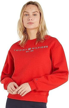 Tommy Hilfiger Modern Signature Logo Sweatshirt (WW0WW39791) fierce red