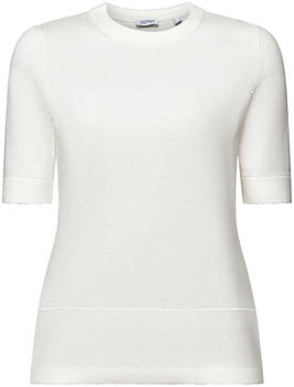 Esprit Kurzärmliger Pullover mit Rundhalsausschnitt (994EE1I309) off white