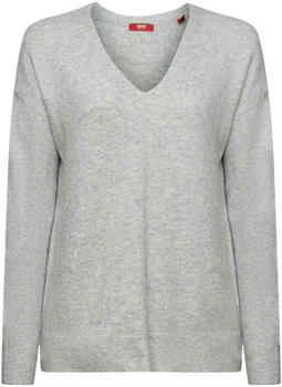 Esprit Wollmix-Pullover mit V-Ausschnitt (993EE1I329) light grey