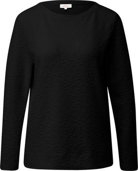 S.Oliver Strukturmuster Sweatshirt (2155852) schwarz