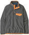 nickel w/vivid apricot: Patagonia Women's Lightweight Synchilla Snap-T Fleece Pullover (25455)
