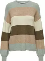 ONLY Strickpullover "ONLATIA L/S STRIPE PULLOVER KNT NOOS" Viskosemischung, regular
