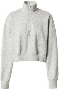 Nike Sportswear Phoenix Fleece Kurz-Sweatshirt mit Halbreißverschluss für Damen (DQ5767) grey heather/ sail