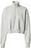 grey heather/sail: Nike Sportswear Phoenix Fleece Kurz-Sweatshirt mit Halbreißverschluss für Damen (DQ5767)