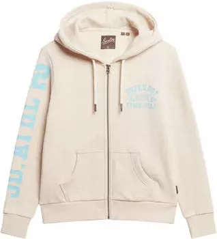 Superdry Super Athletic Graphic Full Zip Sweatshirt Woman (W2012098A) beige