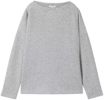 Tom Tailor Geripptes Sweatshirt (1043168) medium silver grey melange