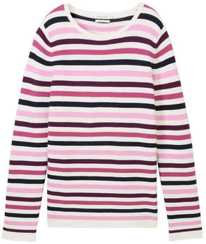 Tom Tailor Pullover (1016350) berry knit stripe design