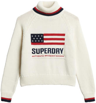 Superdry Americana Knit High Neck Sweater (W6110538A) beige