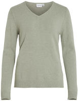 Vila V-Ausschnitt-Pullover "VIRIL V-NECK L/S KNIT TOP - NOOS" Materialmix,...