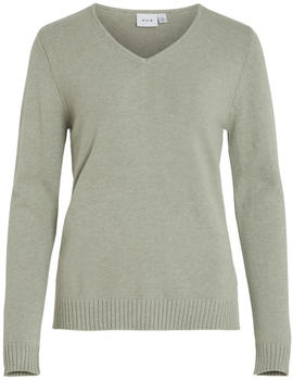 Vila Viril V-neck L/s Knit Top - Noos (14042769) OilGreen/DetailMelange