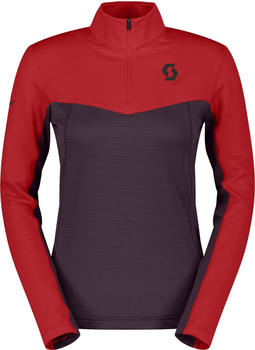 Scott Defined Light Sweater power red/rich purple