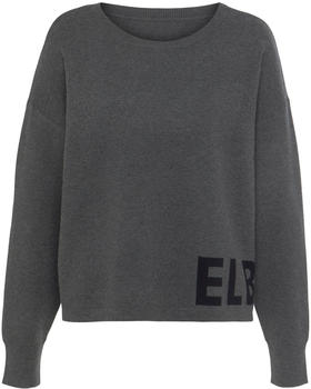 Elbsand Strickpullover Loungeshirt anthrazit