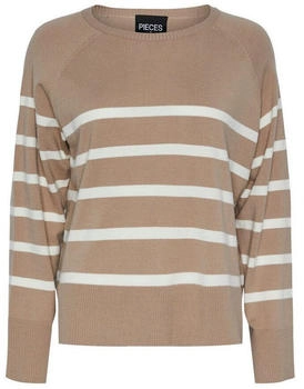 Pieces Sia Pullover (17146322-SilverMink/StripesWhite)