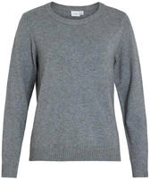 Vila Rundhalspullover "VIRIL O-NECK L/S KNIT TOP - NOOS" Viskosemischung, regular fit