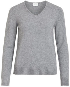 Vila Viril V-neck L/s Knit Top - Noos (14042769) MediumGreyMelange