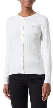 GANT Stretch Cotton Cable Cardigan Strickjacke eggshell