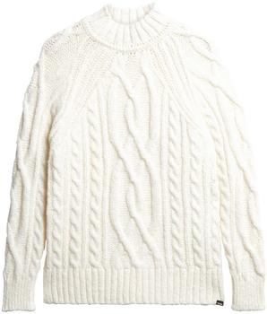Superdry High Neck Cable Pullover (W6110530A) white