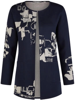 Rabe Strickjacke marine grau weiß