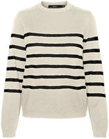 Vero Moda Rundhalspullover "VMSABA PLAIN LS O-NECK PULLOVER GA NOOS"