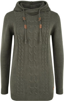 Oxmo Pullover 'Cable' dunkelgr&uuml;n
