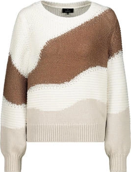 Monari Pullover off-white Strickpullover Intarsienmuster
