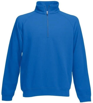 Fruit of the Loom Premium Zip Neck Raglan Sweat royal blau