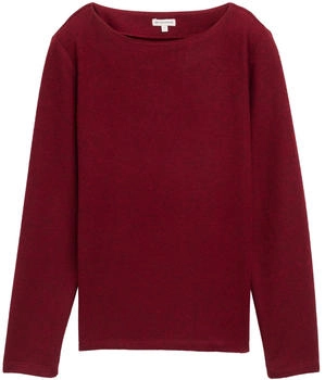 Tom Tailor Geripptes Sweatshirt deep red melange