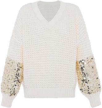 Faina Damen Pullover gold wollweiß