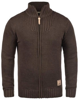 Solid Strickjacke Stehkragen coffee bean melange 8973