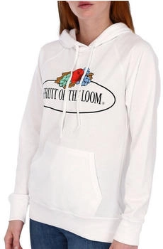 Fruit of the Loom Leichter Kapuzenpullover Vintage-Logo weiß