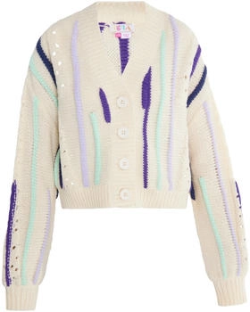 IZIA Strickjacke 'Eyota' mint lila dunkellila offwhite