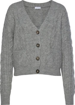 Lascana Strickjacke grau-meliert