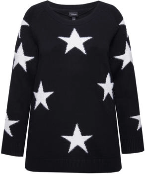 Ulla Popken Pullover Glitzersterne Rundhals