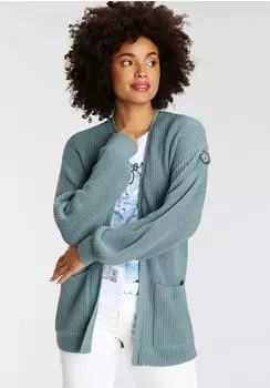 KangaROOS Strickjacke aus kuscheligem Strick blaugrau