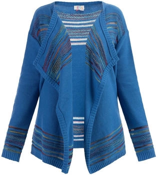 IZIA Strickjacke marine gelb grün rot