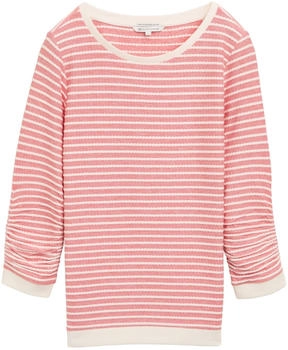 Tom Tailor Denim Sweatshirt Streifenmuster rot weiß
