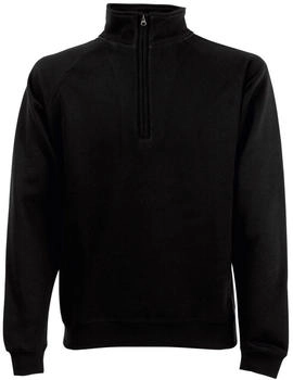 Fruit of the Loom Classic Zip Neck Sweat schwarz