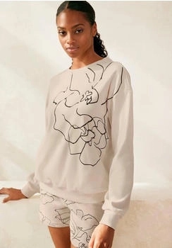 Lascana Sweatshirt Druck beige creme