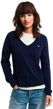 GANT Extrafeiner Pullover V-Ausschnitt navyfarbend 4805262