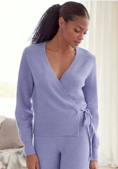 Lascana Wickelstrickjacke breitem Rippb&uuml;ndchen lila