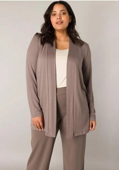 Base Level Curvy Strickjacke im verschlusslosen Design taupe