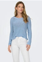 ONLY Strickpullover "ONLGEENA XO L/S PULLOVER KNT NOOS" Materialmix, regular fit