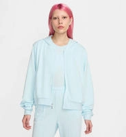 Nike FN2415, NIKE Damen Shirt W NSW NK CHLL FT FZ HDY Wei&szlig; female