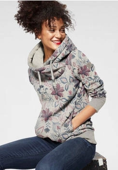 Ragwear Gripy Flowers O Hoodie floralem Allover-Druck weiß