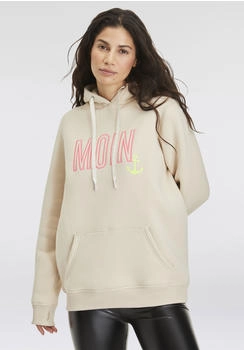 Zwillingsherz Hoodie Limited Edition beige hellbeige 'MOIN' Anker