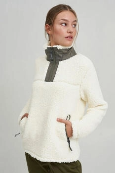 Oxmo Teddypullover OXElina Stehkragen cloud dancer 114201